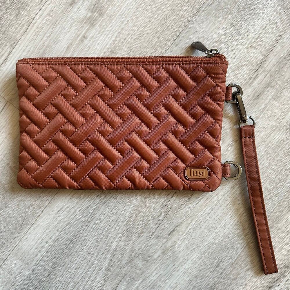 Lug Peekaboo Smart Phone Wristlet Clutch with Detachable Strap Rust Copper